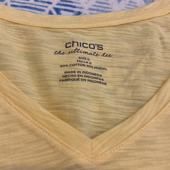 Chico’s Yellow The Ultimate Tee Tank - Picture 4 of 5